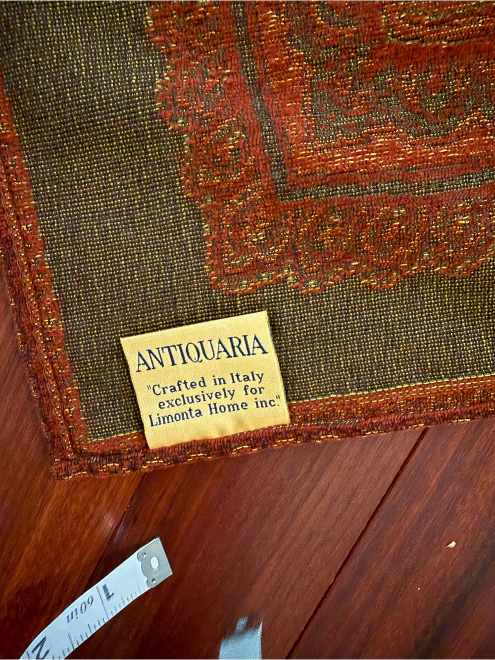 Antiquaria Throw Made In Italy For Limonta Home Inc Cotton Tapestry 50“ By 68 “ - Picture 3 of 6